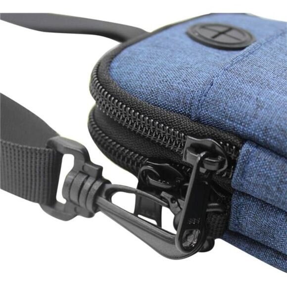 3-Layers Waterproof Cell Phone Pouch Crossbody Purse Oxford Fabric Belt Bag - Picture 5 of 8